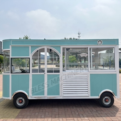 Street Mobile Mini HotDog Ice Cream Fast Food Cart Прицеп с колесами Малый продовольственный грузовик