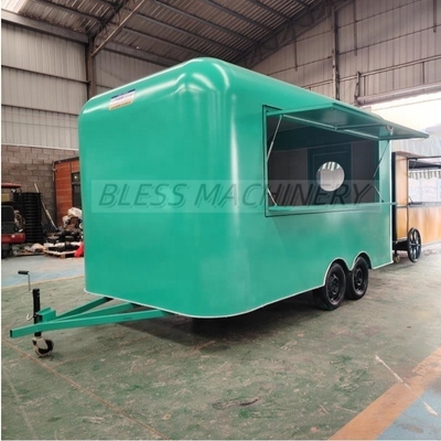 Europe Standard Street Mobile Fast Food Trailer Кофе мороженое грузовик киоск корзина с едой