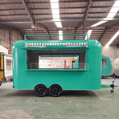 Europe Standard Street Mobile Fast Food Trailer Кофе мороженое грузовик киоск корзина с едой