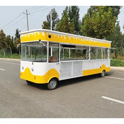 220V/380V мобильные подержанные пищевые грузовики США с 2022 6M уникальным зеркальным дизайном из нержавеющей стали