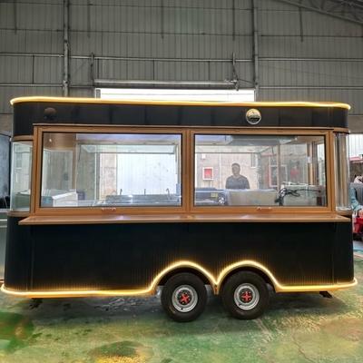 Электрическая система обеспечивает грузовик Bbq Mobile Kitchen Trailer с нержавеющей сталью