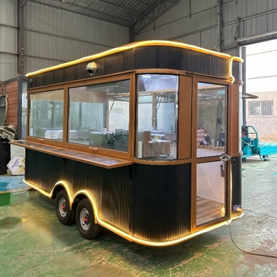 Электрическая система обеспечивает грузовик Bbq Mobile Kitchen Trailer с нержавеющей сталью