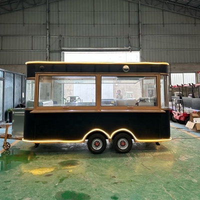 Электрическая система обеспечивает грузовик Bbq Mobile Kitchen Trailer с нержавеющей сталью