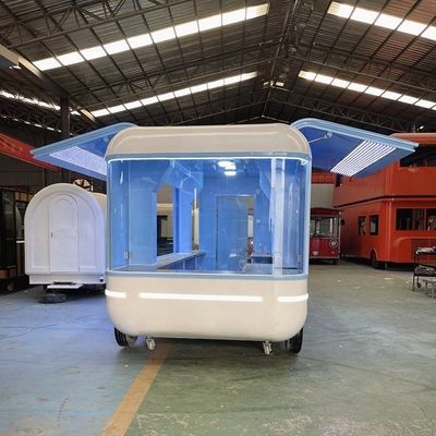 1000 кг Мобильные закуски Продовольственный грузовик Газ быстрое питание тележка Прицепная кухня на производственном заводе