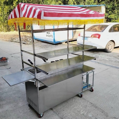 110v/220v Мобильная уличная еда из нержавеющей стали, закуска, газ, тележка для автомобилей для 2023 года