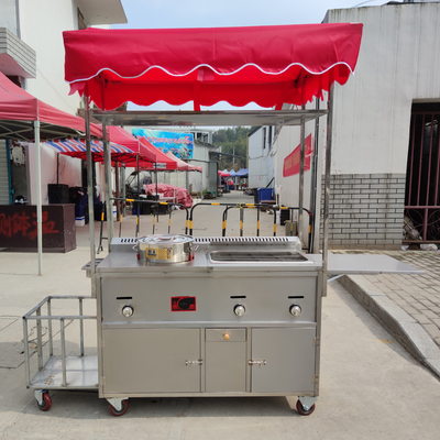 110v/220v Мобильная уличная еда из нержавеющей стали, закуска, газ, тележка для автомобилей для 2023 года