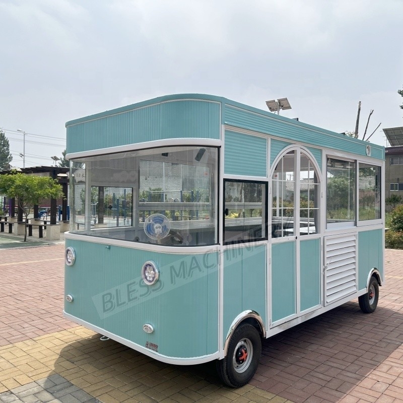 Street Mobile Mini HotDog Ice Cream Fast Food Cart Прицеп с колесами Малый продовольственный грузовик