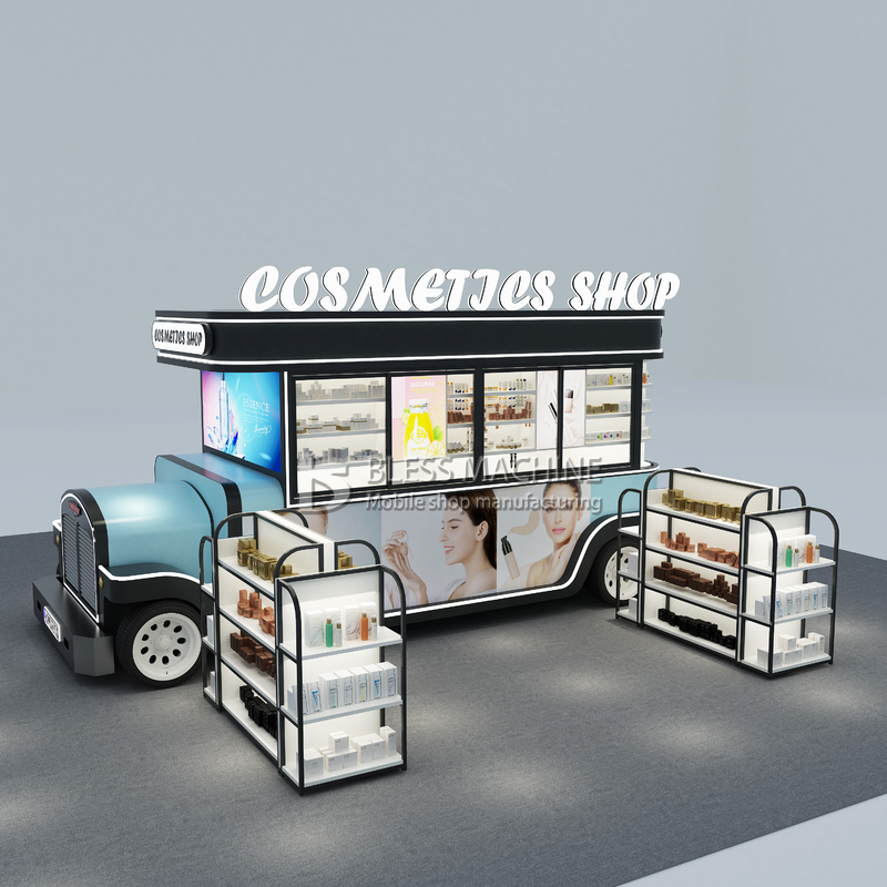 2023 Специализированная электрическая мобильная косметика Макияжная продукция Уход за кожей Бутик Трейлер Корзина
